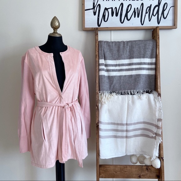 H by Halston Jackets & Blazers - NWOT H by Halston Faux Suede Jacket Pink Size 12